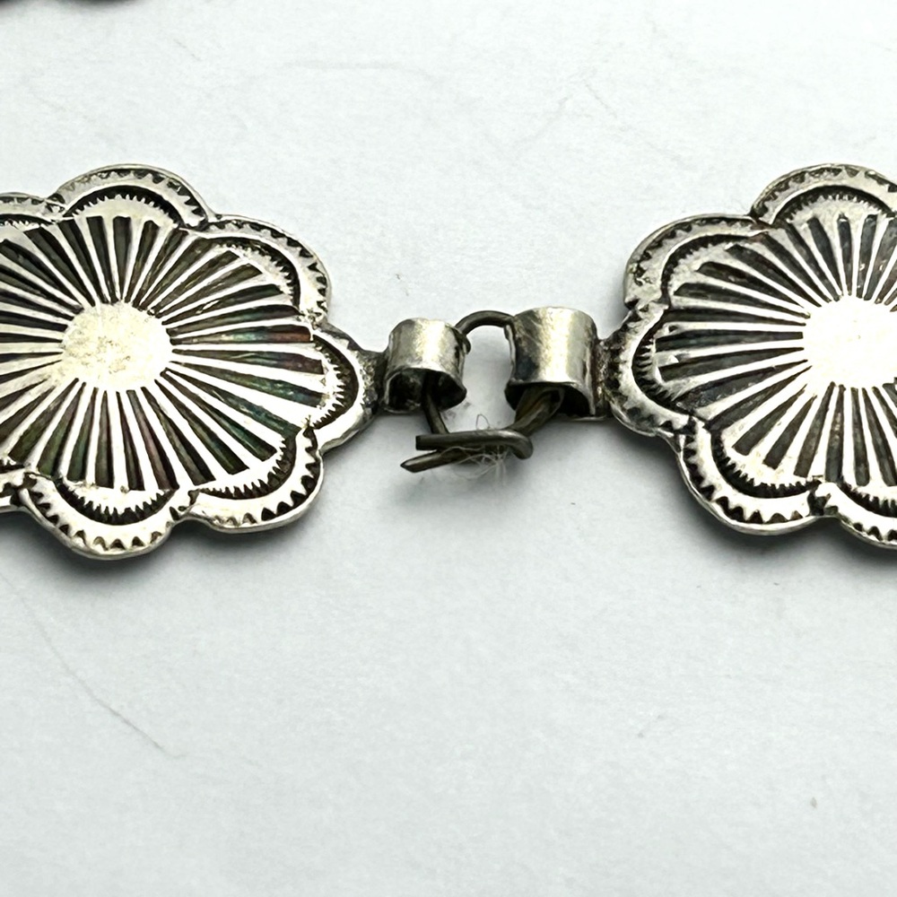 Navajo Silver Concho belt/necklace- Roger Skeet - Picture 6 of 14